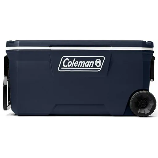 Coleman blue cooler with wheels