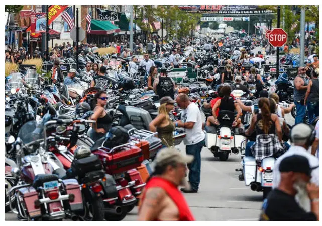 A gathering of motorcycle enthusiasts during Myrtle Beach Bike Week 