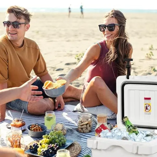 cooler on beach