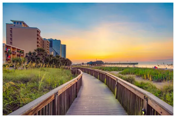 Myrtle Beach oceanfront scene