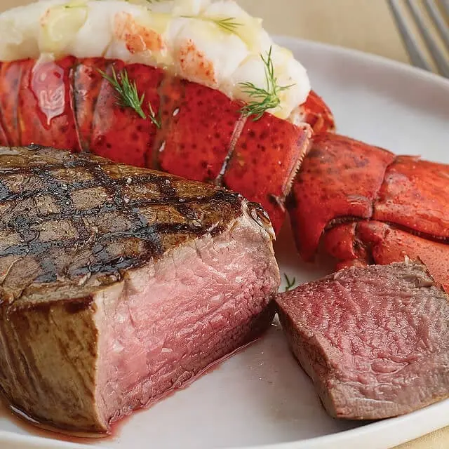 Steak and lobster dinner