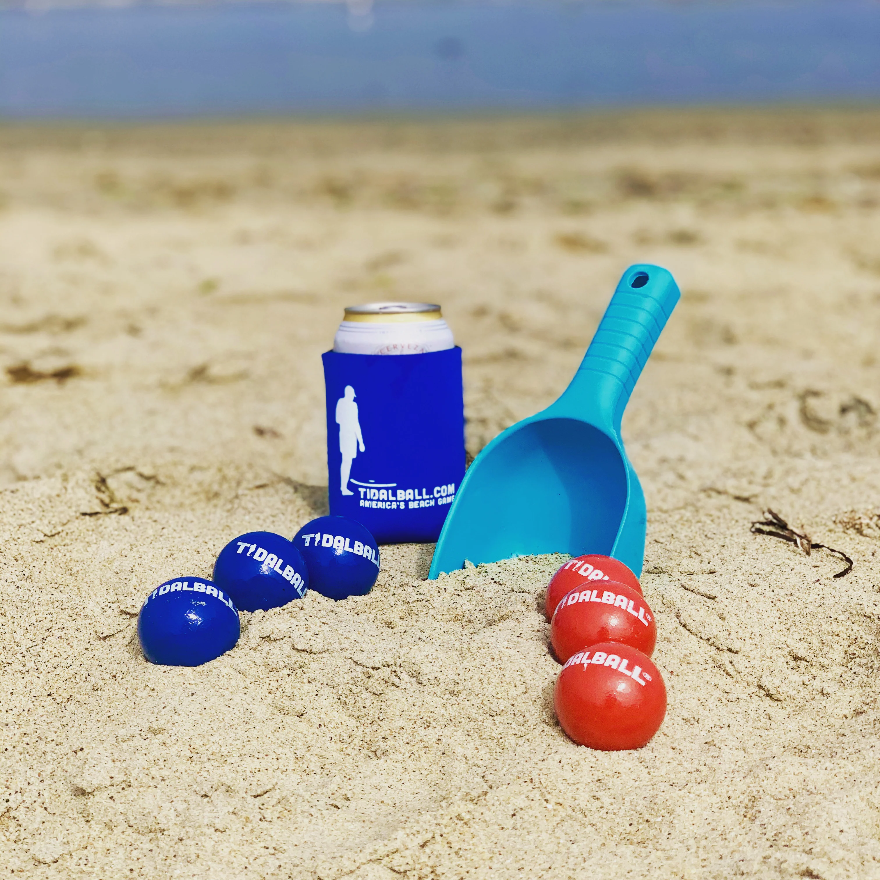Tidalball set displayed in sand